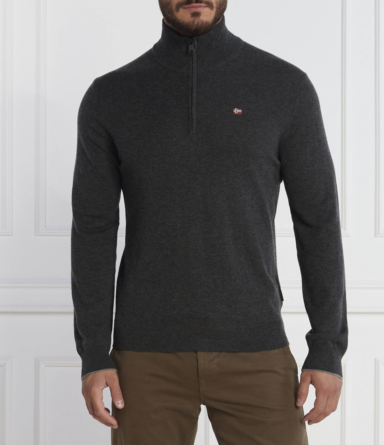 

Свитер из шерсти Napapijri DAMAVAND Regular Fit, цвет grafite