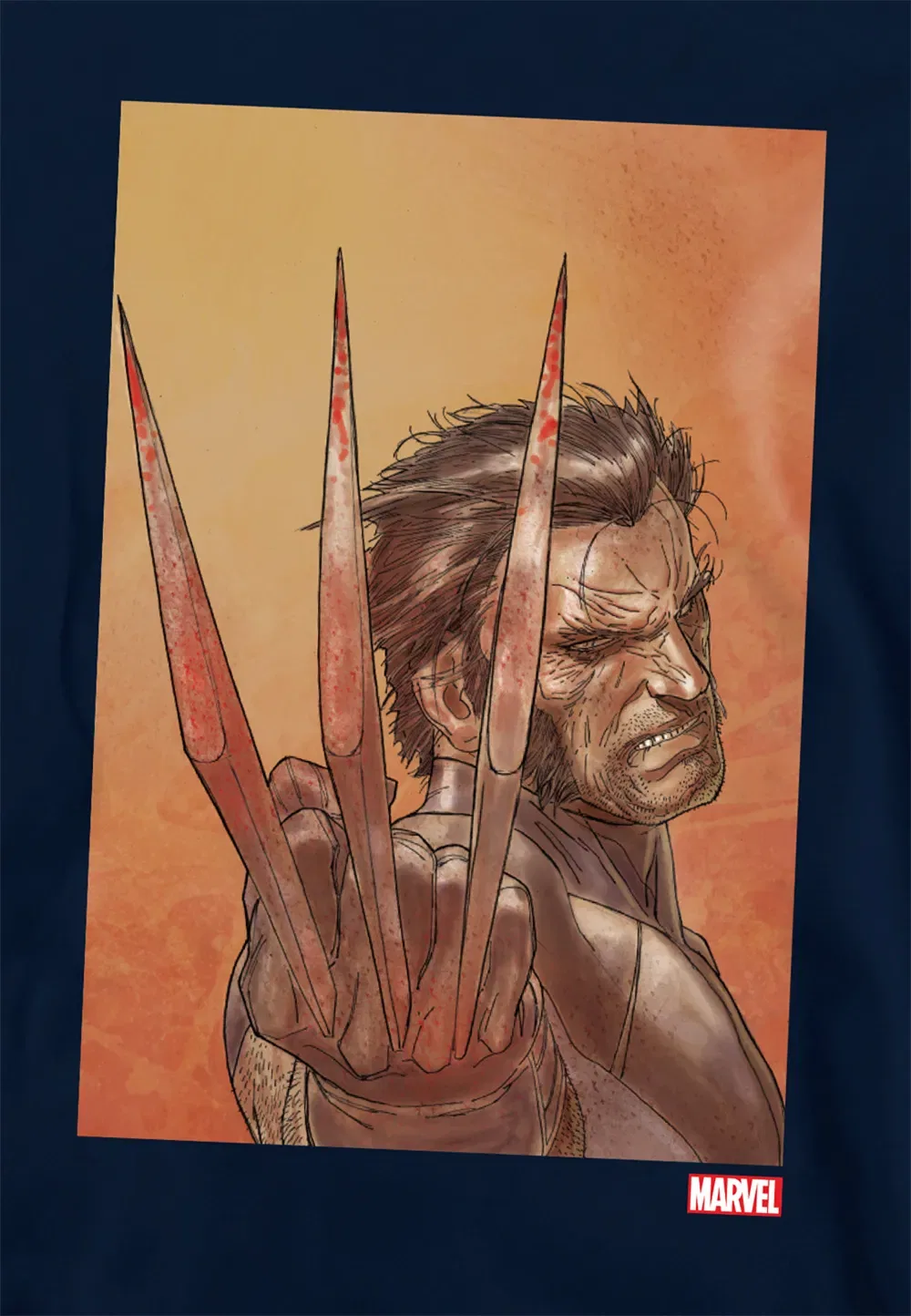 Детский худи Wolverine, Marvel, темно-синий — фото 2