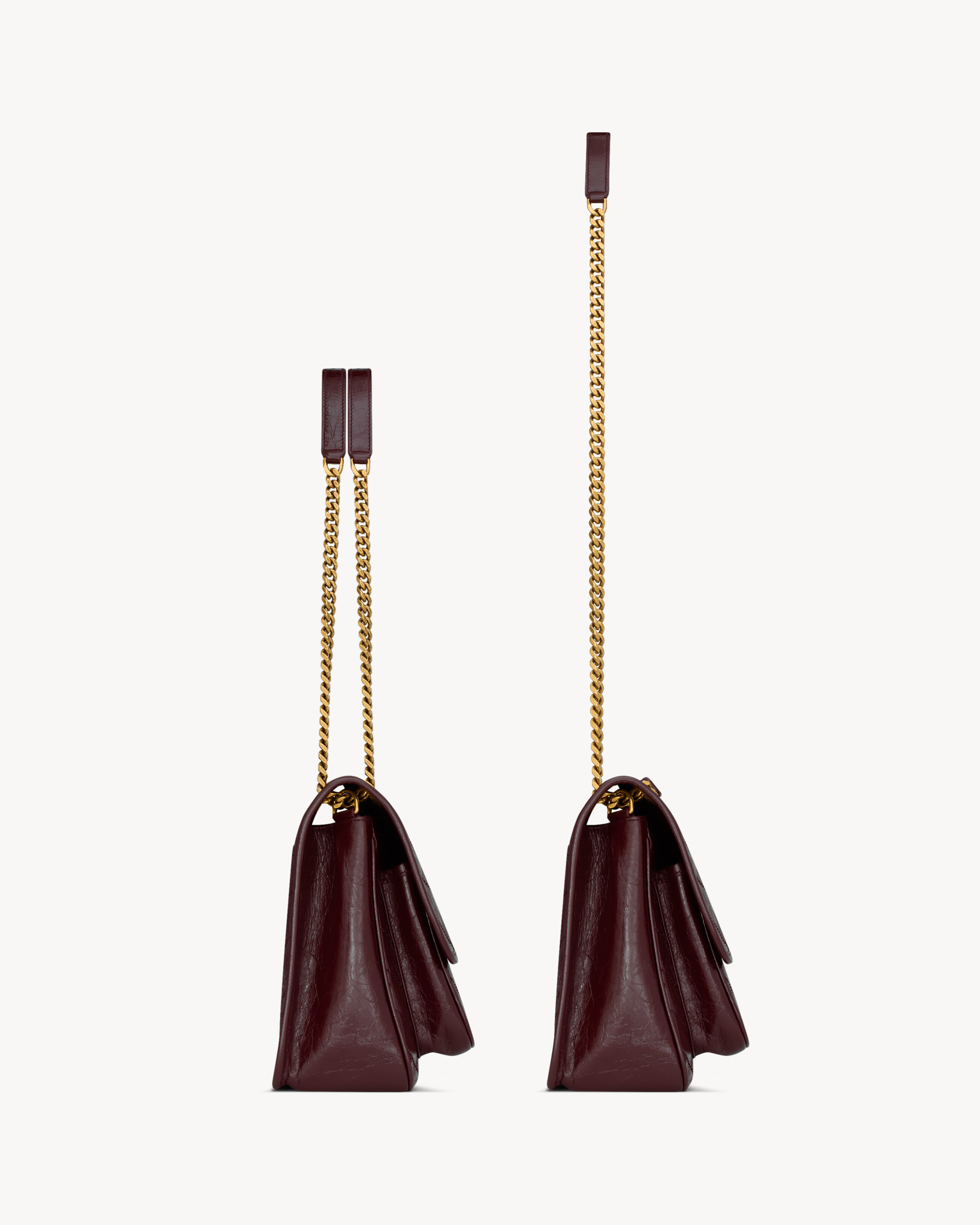 Мягкая сумка из винтажной кожи Saint Laurent, красный — фото 4