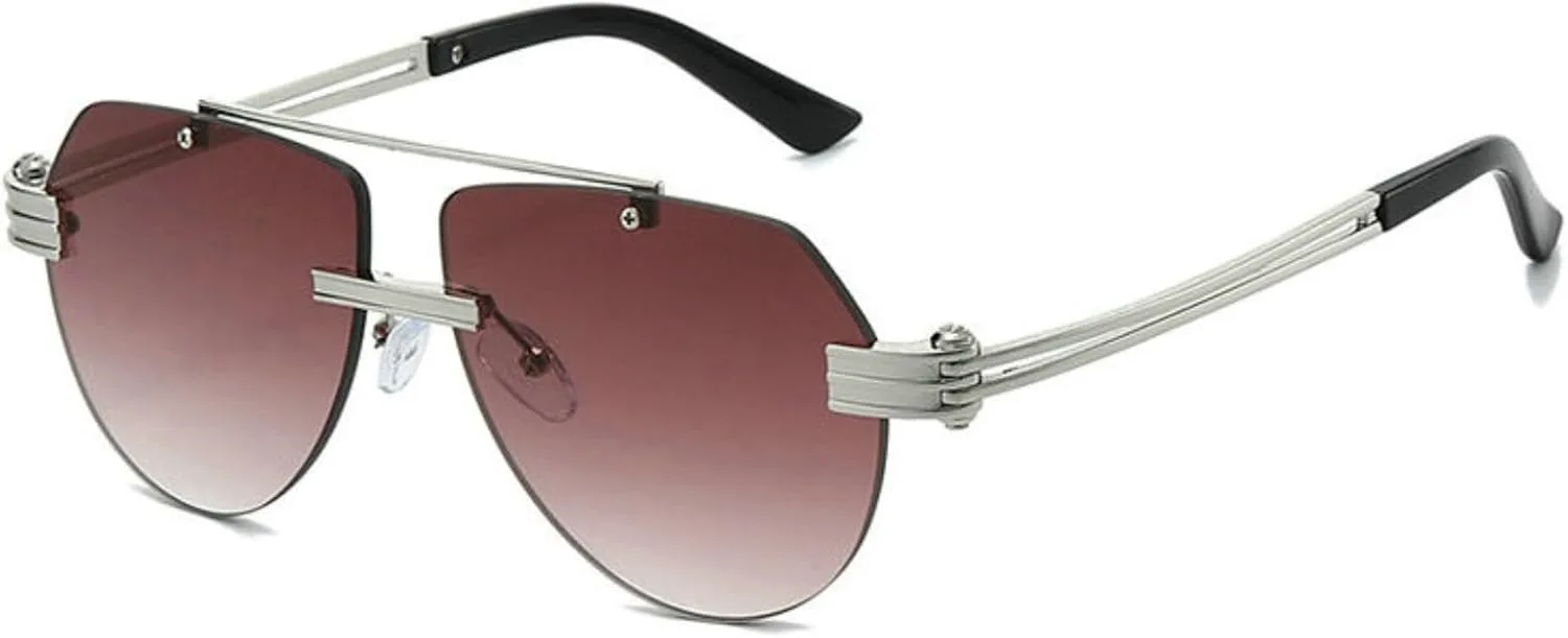 

Солнцезащитные очки-пилот COTIA без оправы для мужчин и женщин, винтажные, с двойной перемычкой, квадратной оправой, металлическим каркасом, оригинальные очки, Red