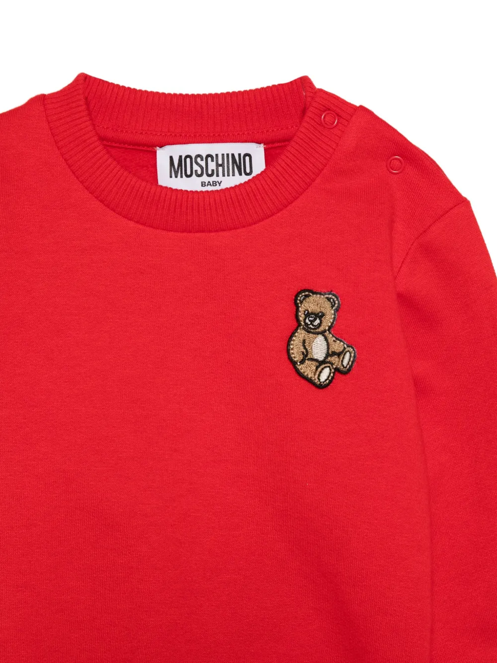 Толстовка с аппликацией Teddy Bear Moschino Kids, красный — фото 3