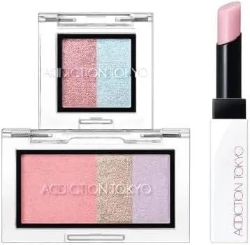 Набор для ухода за кожей Addiction Holiday Addiction Fantasy Freefall 1 Eye Shadow Cheek Lip Balm, розовый