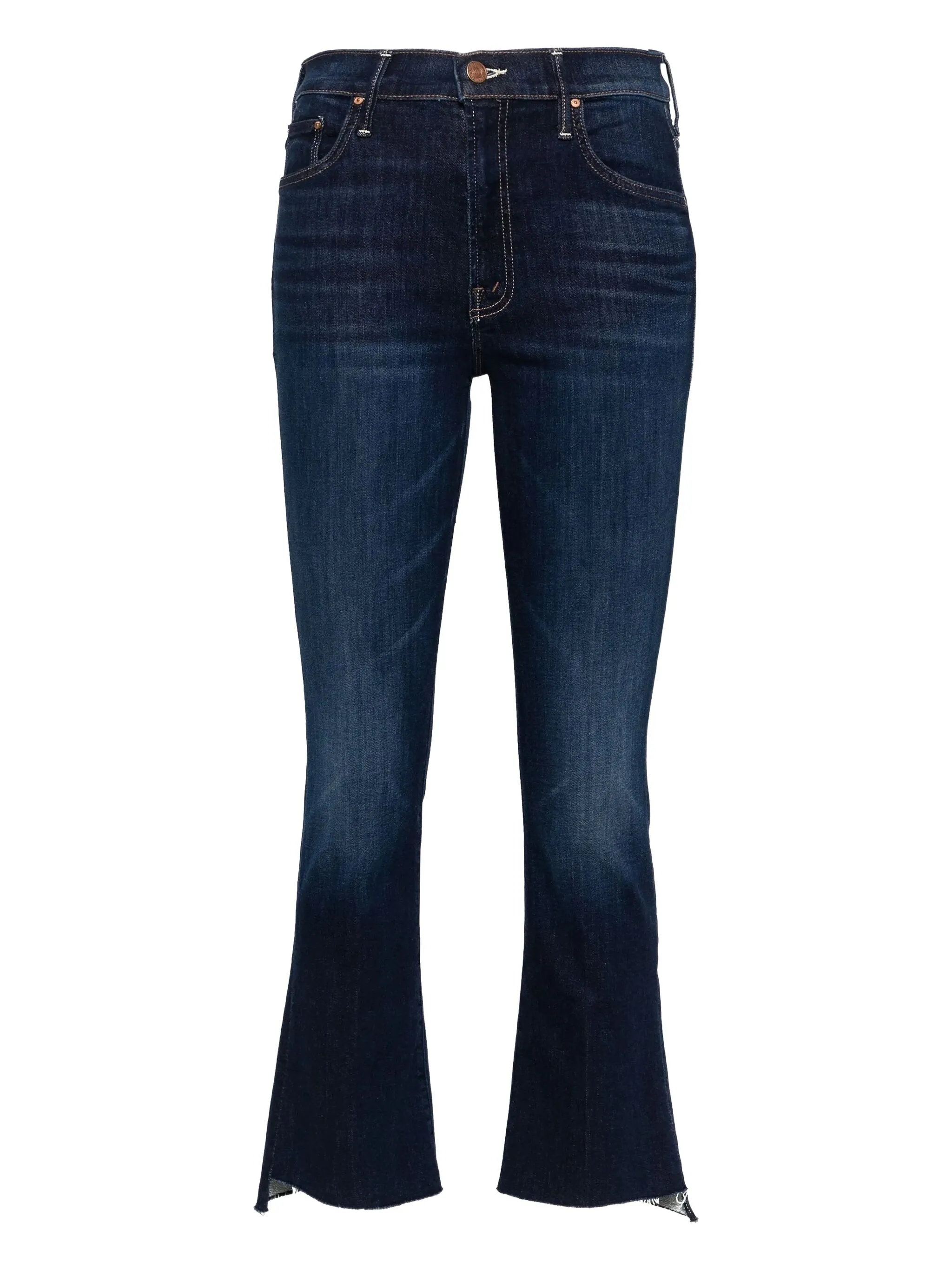 

Джинсы bootcut Insider с бахромой Mother, синий