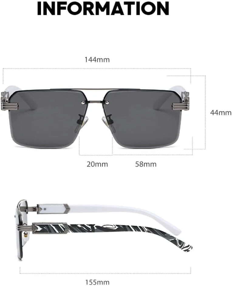 

Винтажные безободковые солнцезащитные очки для мужчин, роскошные безрамочные солнцезащитные очки для женщин, градиентные очки, защита от УФ-излучения UV400 LVTFCO, 4