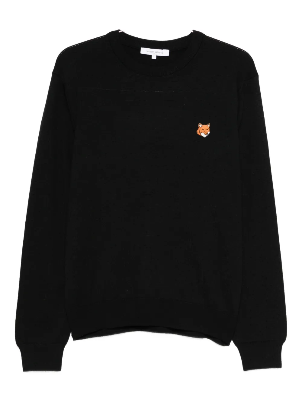

Свитер с головой лисы Maison Kitsuné, черный