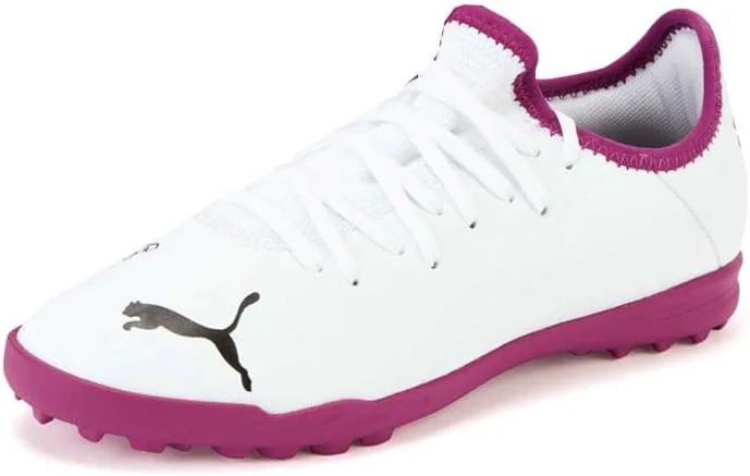 Детские футбольные тренировочные кроссовки Puma Future Play Turf для детей и взрослых, белый/черный — фото 3