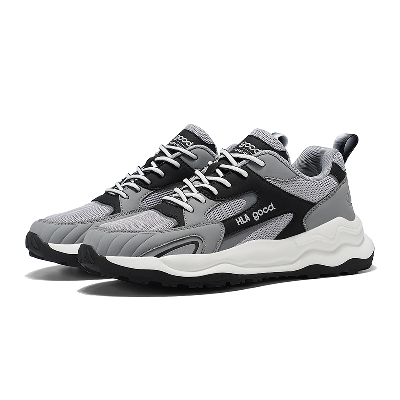 HLA Мужские повседневные кроссовки Low Top в серо-черном цвете, цвет Gray Black — фото 2