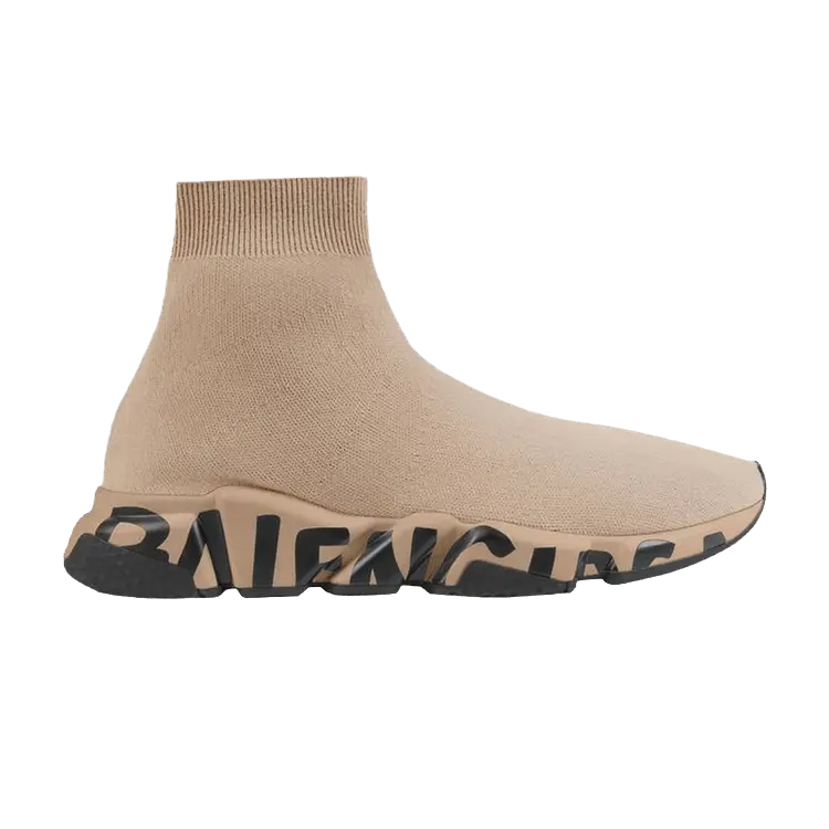 

Кроссовки Balenciaga Speed Sneaker Midsole Graffiti - Beige Black, коричневый