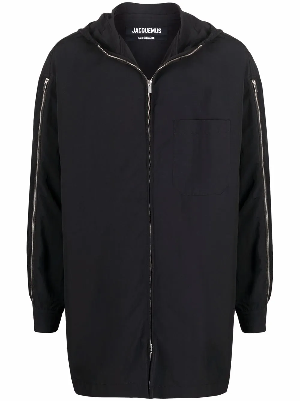 

Пальто с молниями на рукавах JACQUEMUS, черный