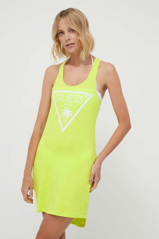

Хлопковое платье Guess, зеленый