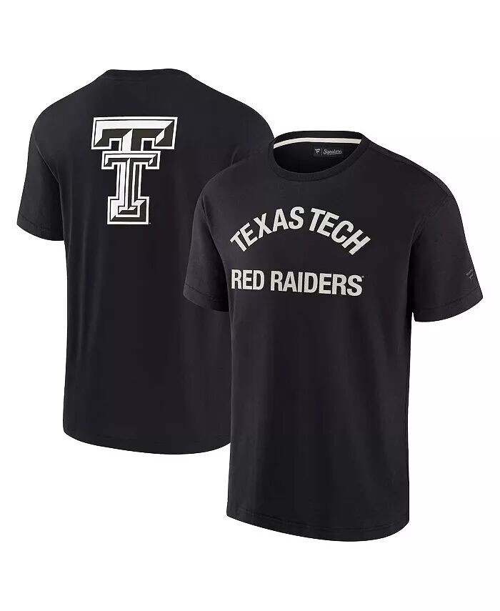 

Черная мужская и женская футболка Texas Tech Red Raiders Super Soft с коротким рукавом Fanatics Signature