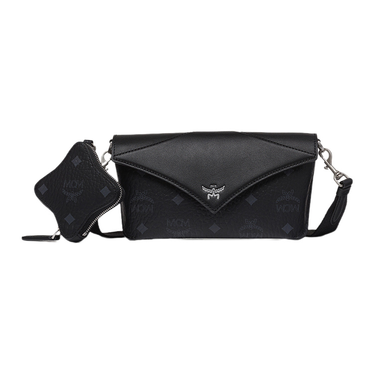 

Искусственная кожа Одноплечевая Кроссбоди Клатч Трампетс Унисекс Черный MCM