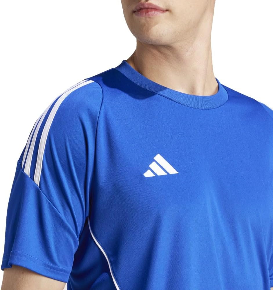 Мужская футбольная футболка adidas TIRO 24 HEJ10 с коротким рукавом, белый/синий — фото 4