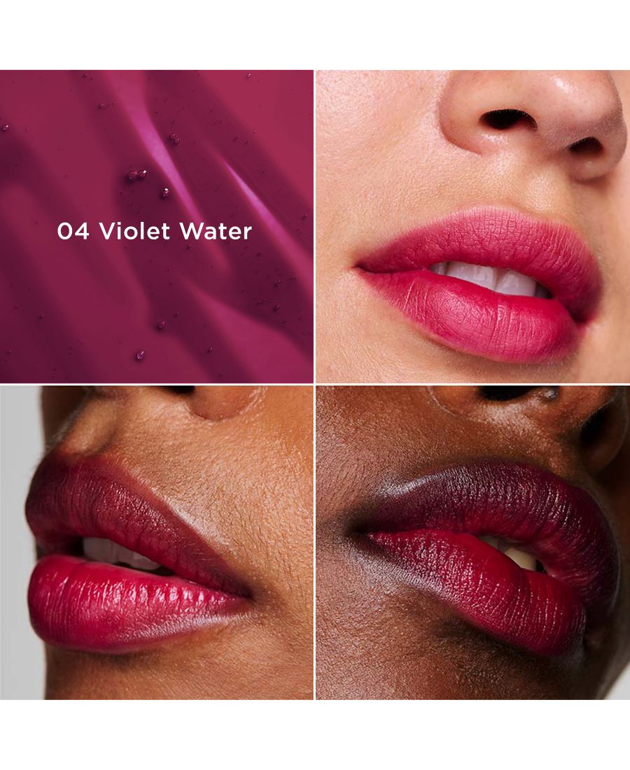 Увлажняющая стойкая матирующая помада для губ Clarins, цвет 04 violet water — фото 2