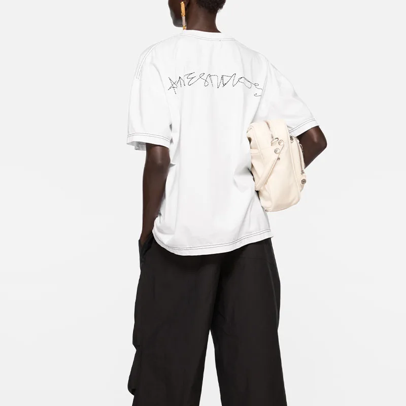 Футболка унисекс FW25 Acne Studios, экрю — фото 4