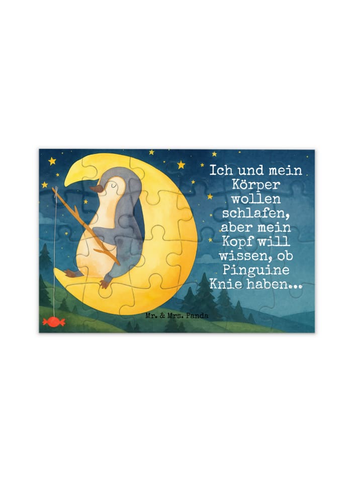 

Mr. & Mrs. Panda Дизайн пазла «Пингвин на Луне» с надписью белым цветом