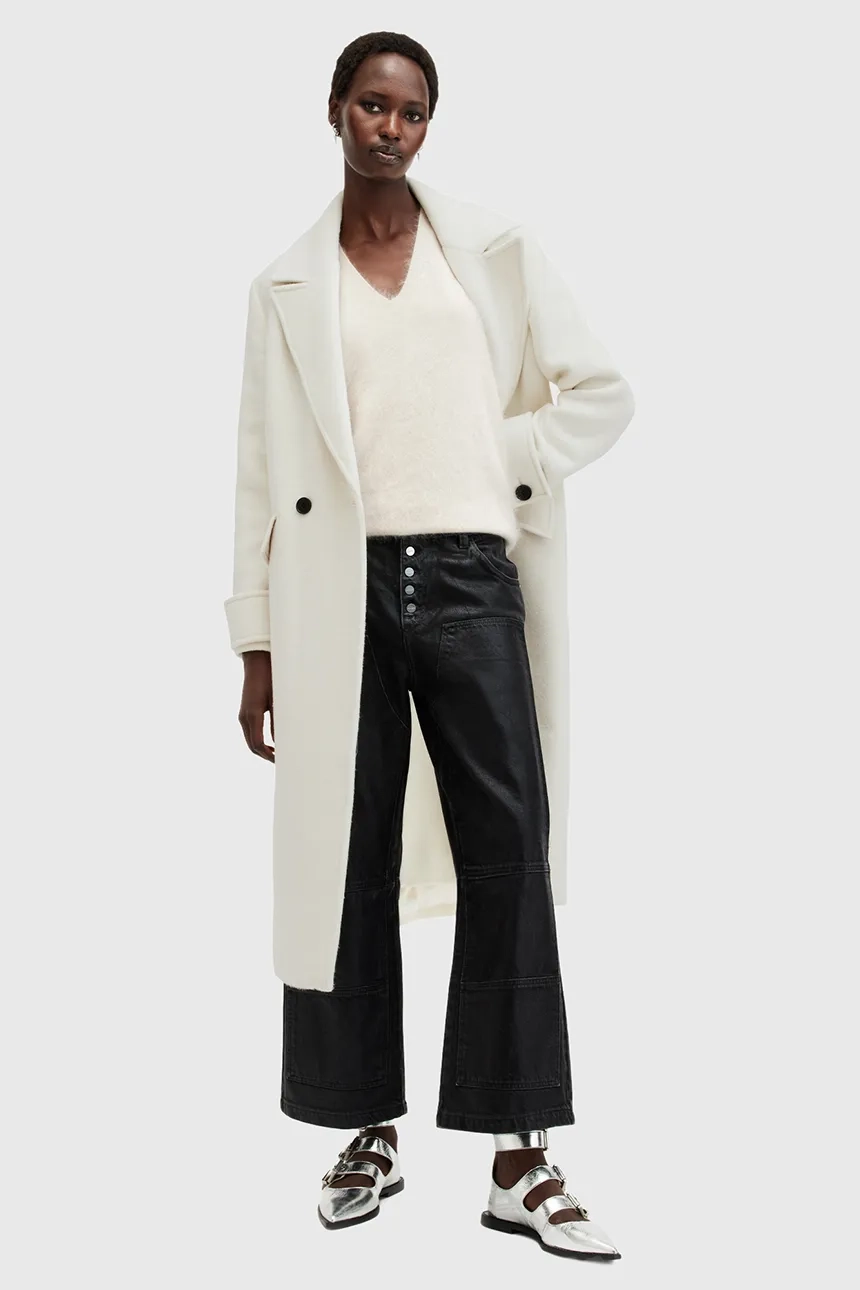 

Плащ с добавлением шерсти MABEL COAT AllSaints, белый