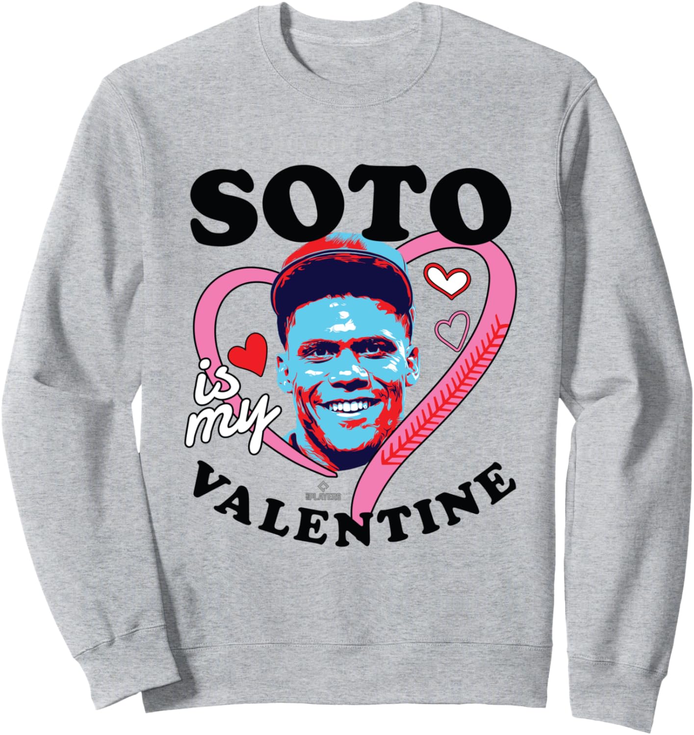 

Хуан Сото - мой Валентин. толстовка с символикой бейсбольной ассоциации Сан-Диего (MLBPA) Ryno Sports, серый