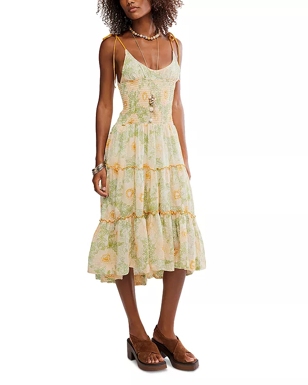 

Платье миди Adriel Free People, белый