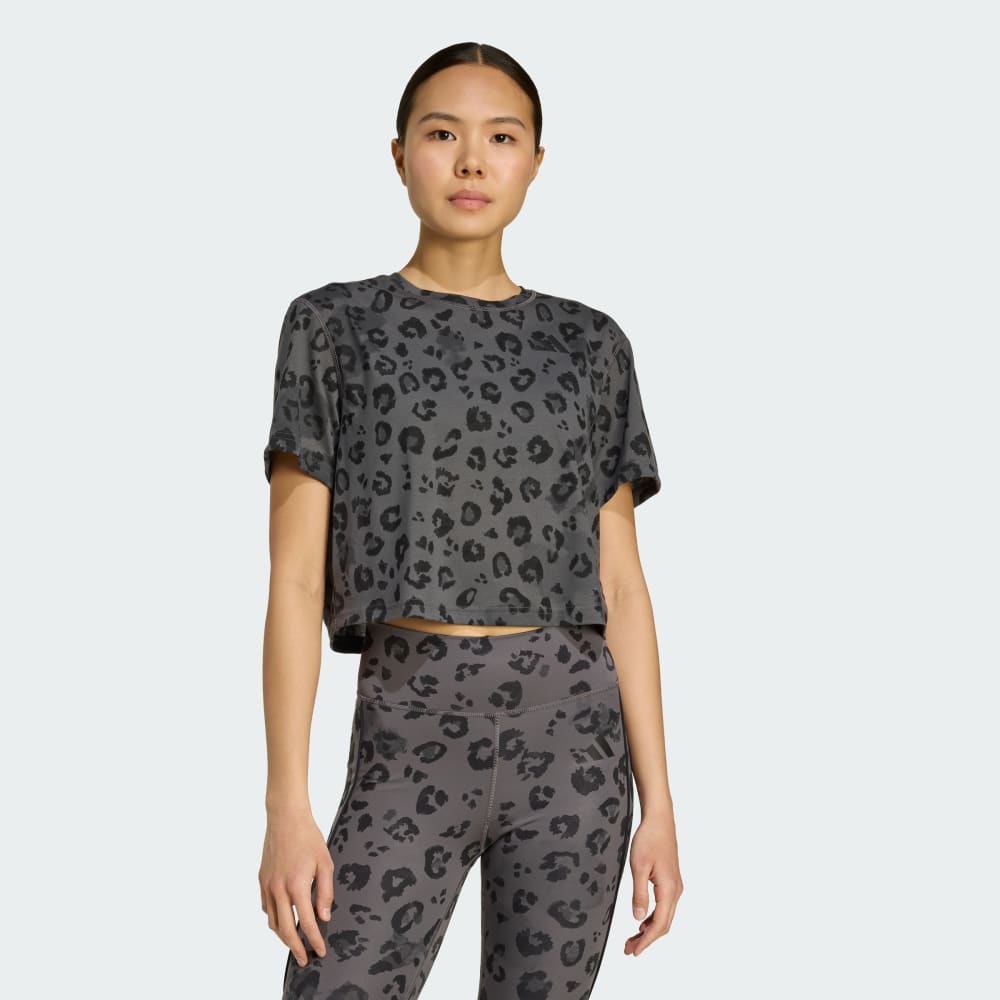 

Спортивная футболка Adidas Workout Essentials Tee Print, цвет Grey Five/Black