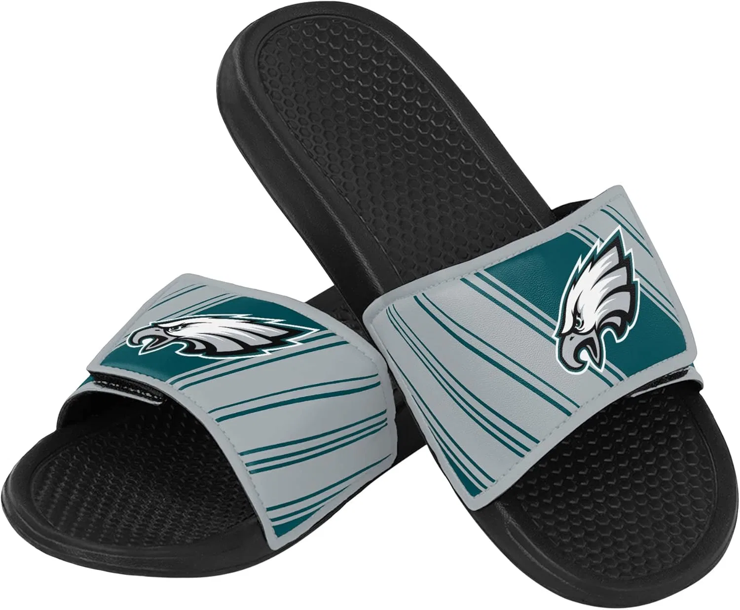 Мужские спортивные тапочки FOCO Legacy Velcro Sport Slide New York Giants Legacy Sport с застежкой-липучкой - размер Large, Philadelphia Eagles — фото 2