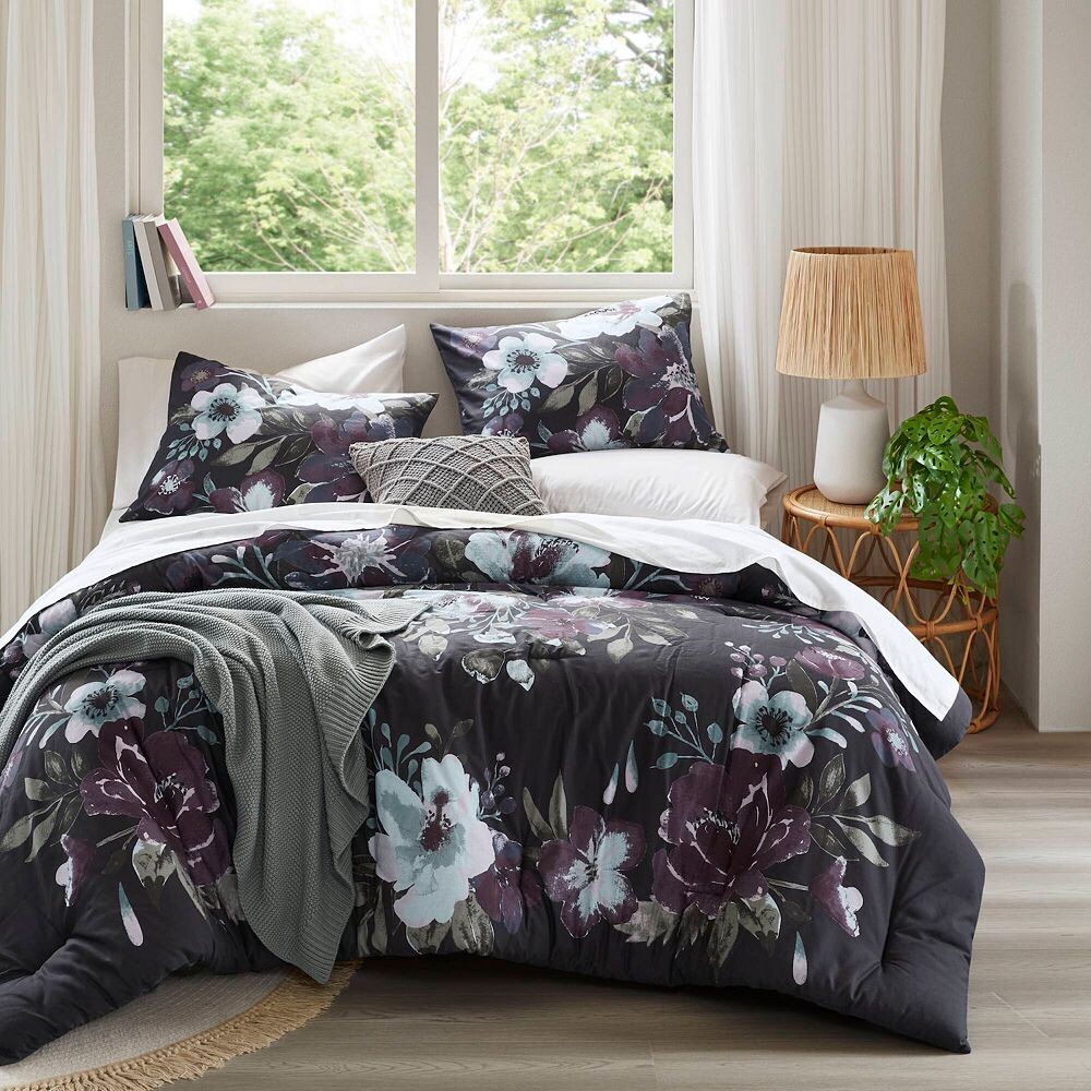 

Комплект одеял Madison Park Rita из 3 предметов из хлопка с принтом, цвет Dark Gray Plum