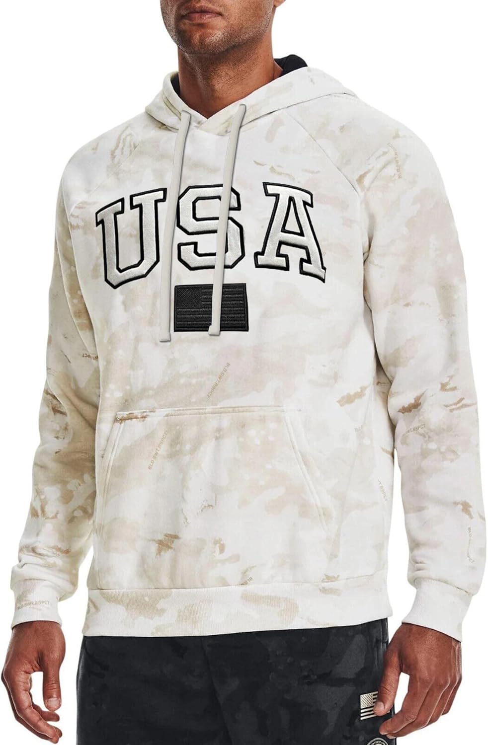

Толстовка Under Armour Project Rock USA Camo Loose Fit с капюшоном, White Camo