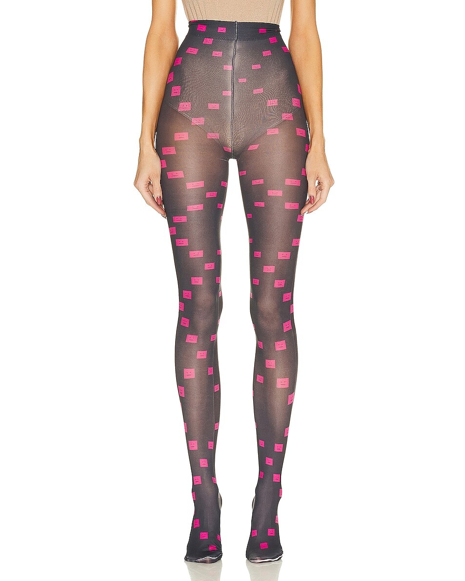 

Носки Acne Studios Printed Tight, черный