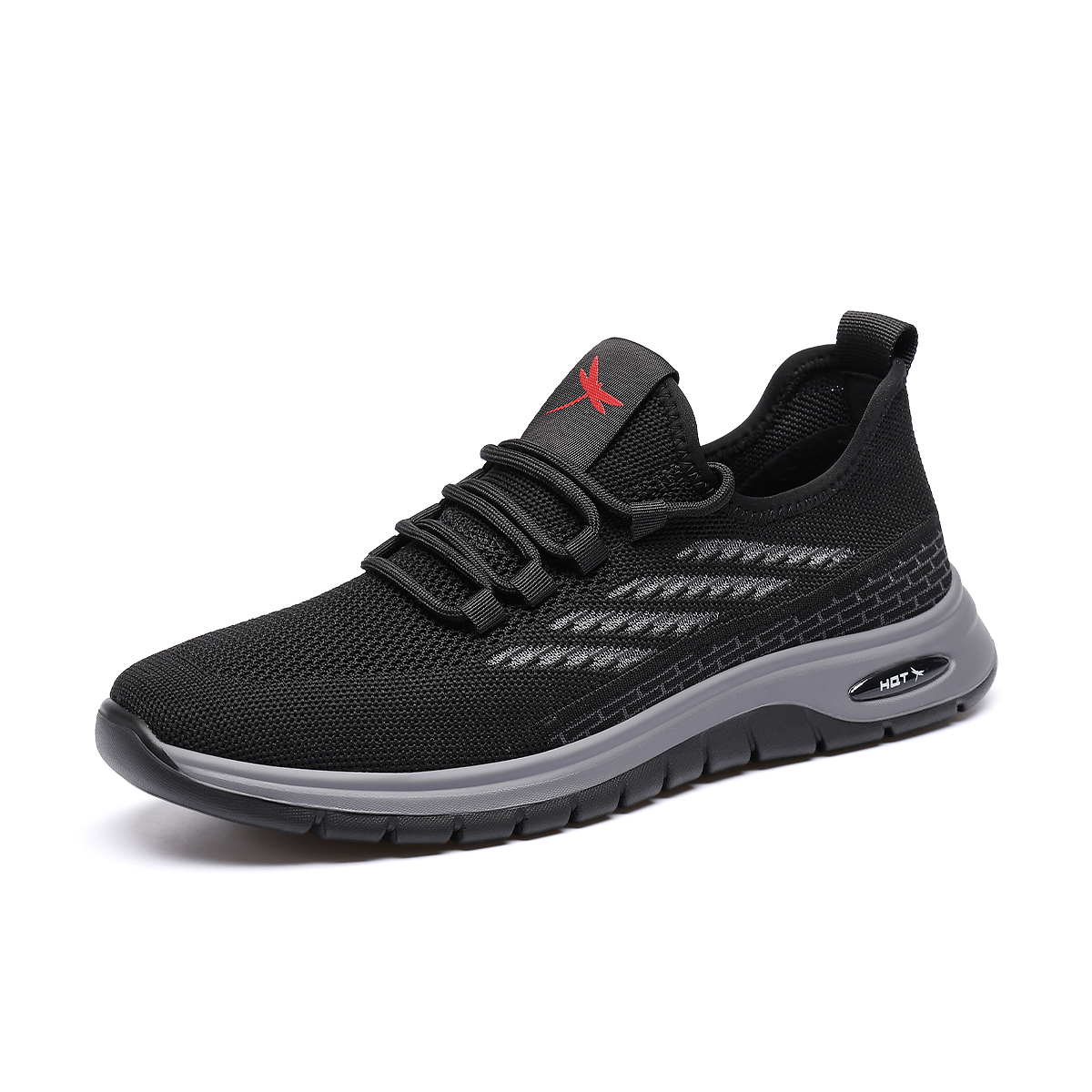 

Мужские кроссовки Mesh с амортизацией низкие повседневные RED DRAGONFLY, черный