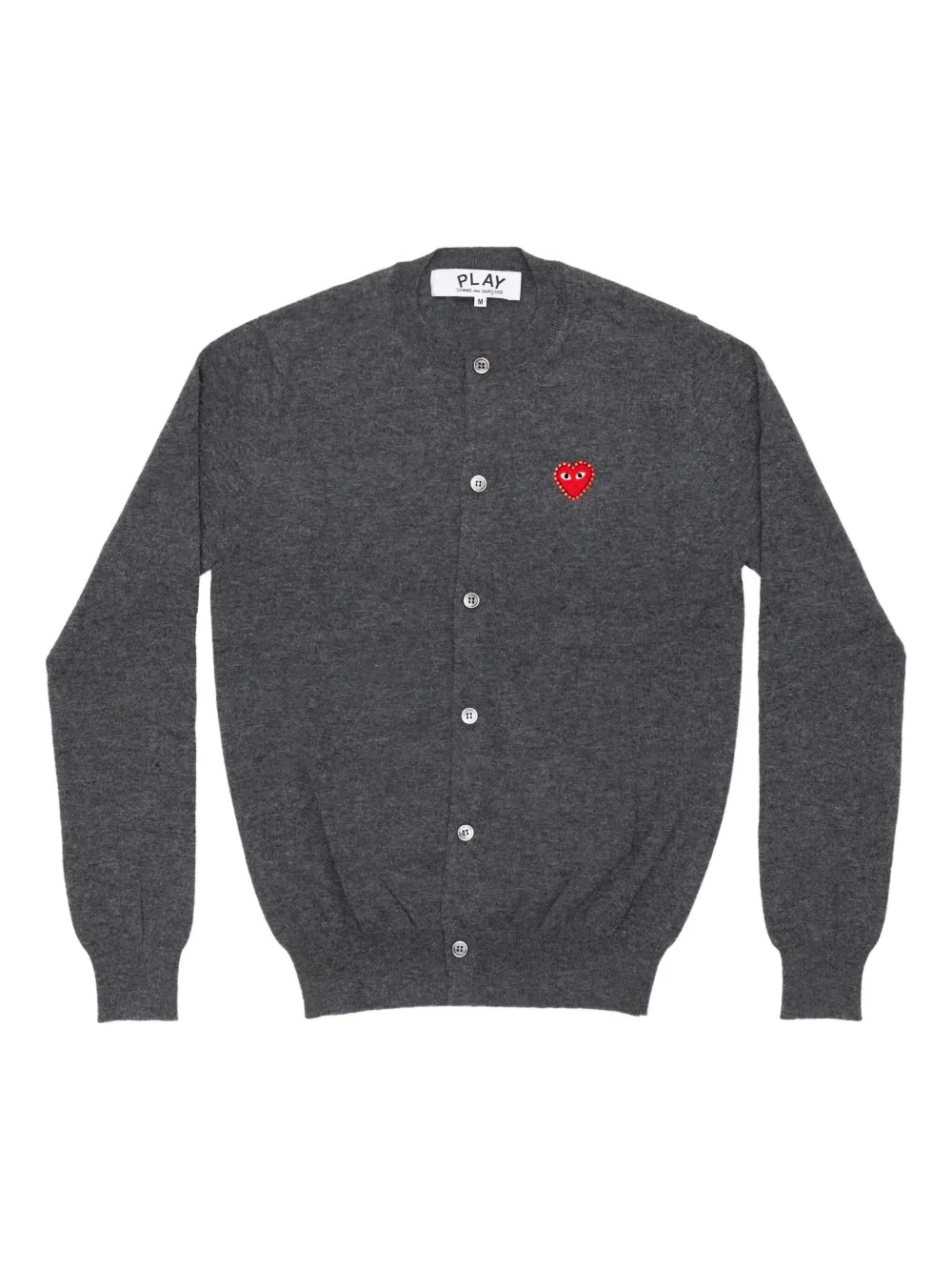 

Кардиган с сердечками из страз Comme Des Garçons Play, серый