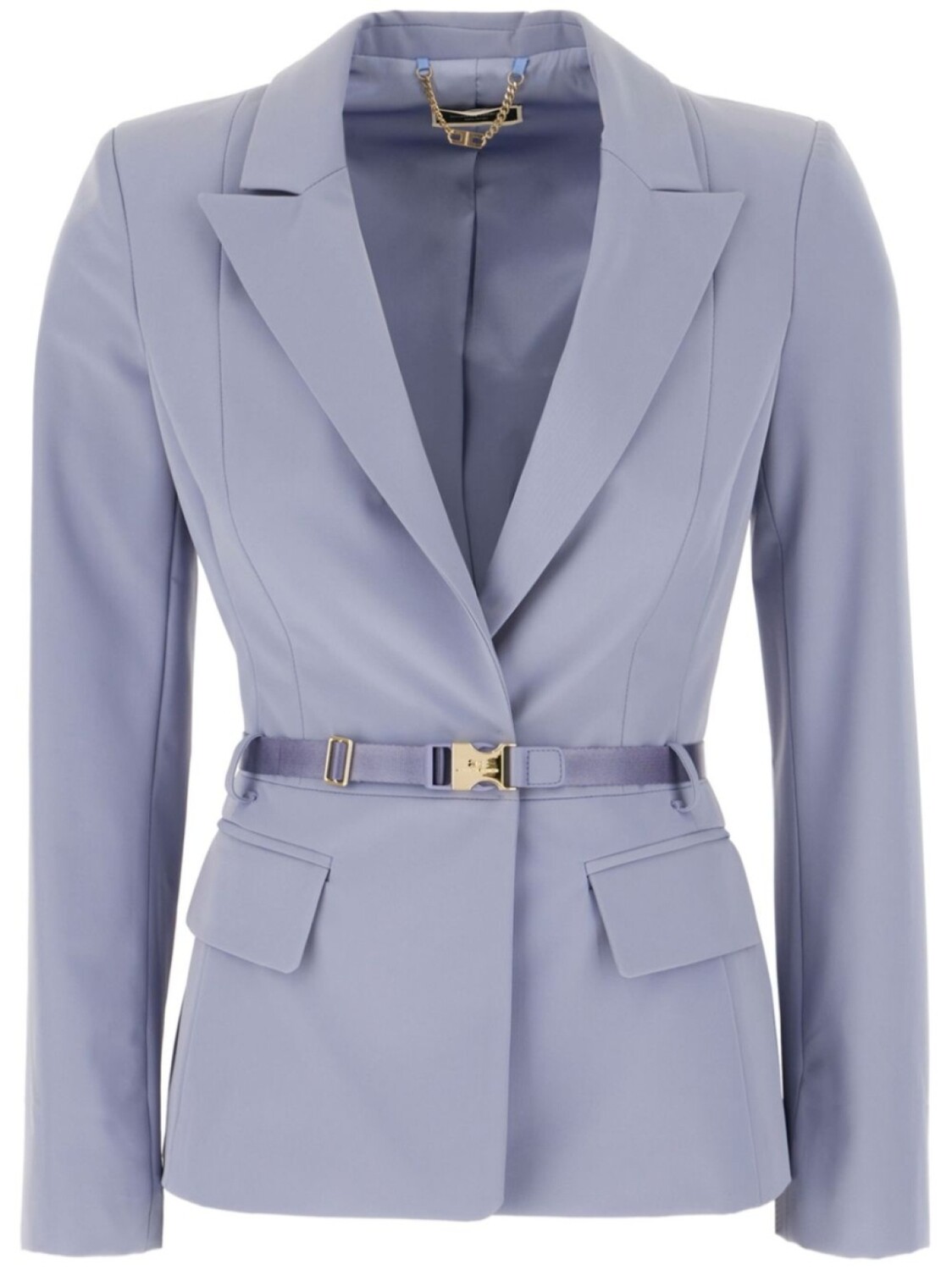 

Блейзер с поясом Elisabetta Franchi, фиолетовый