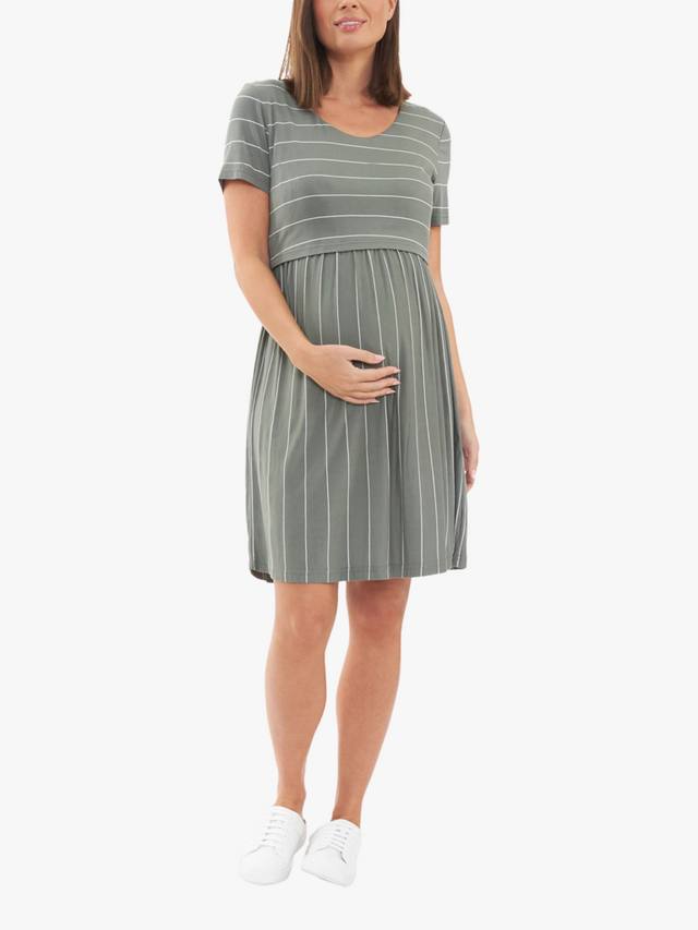

Платье в полоску для беременных и кормящих Ripe, цвет Olive White