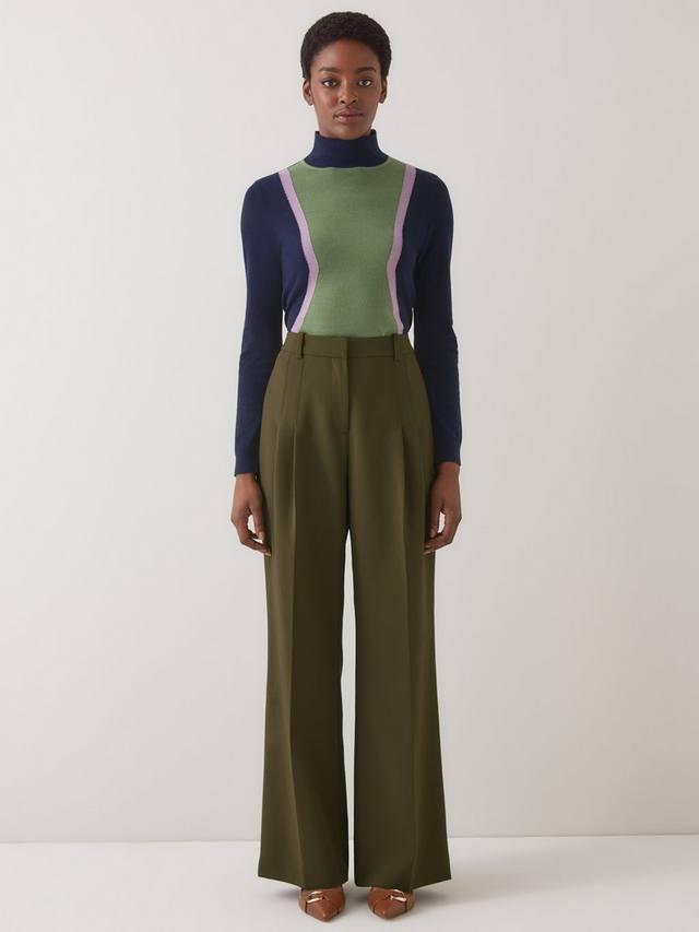 

Широкие брюки Petra Tailored L.K.Bennett, Dark Khaki