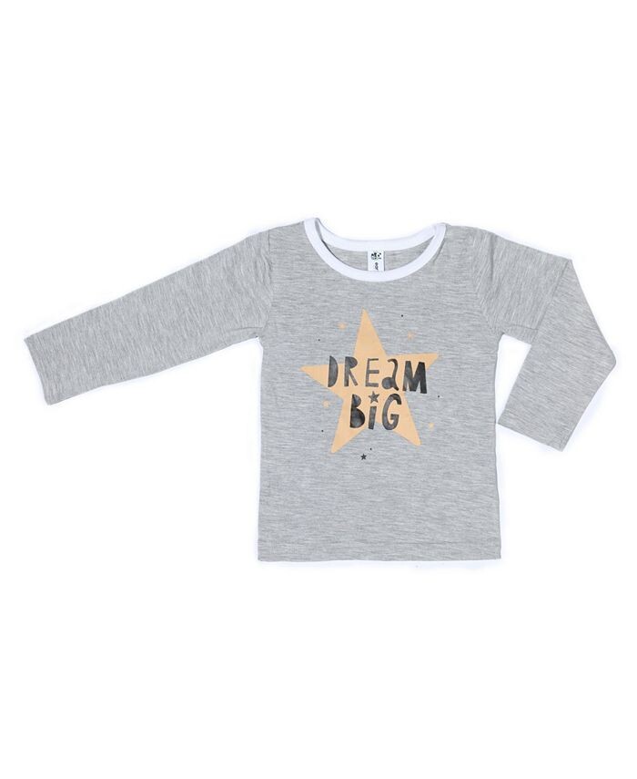 Пижамы для маленьких мальчиков и девочек, комплект из 2 предметов Earth Baby Outfitters, серый — фото 2