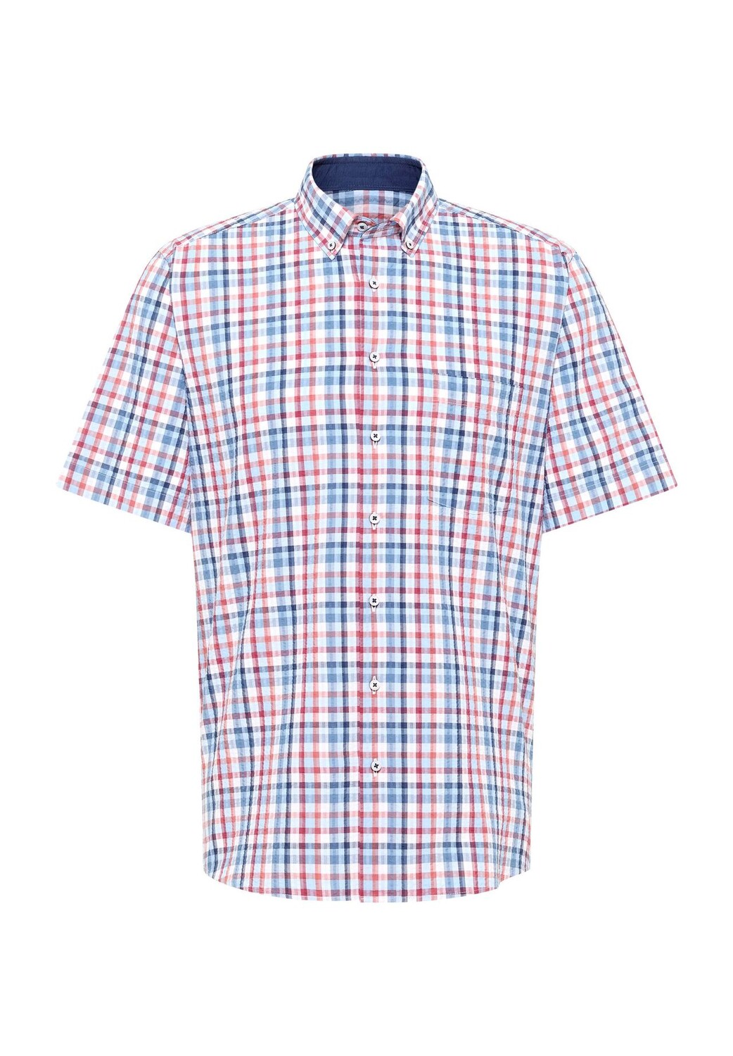 

Рубашка из жатого хлопка MODERN FIT ETERNA, красный