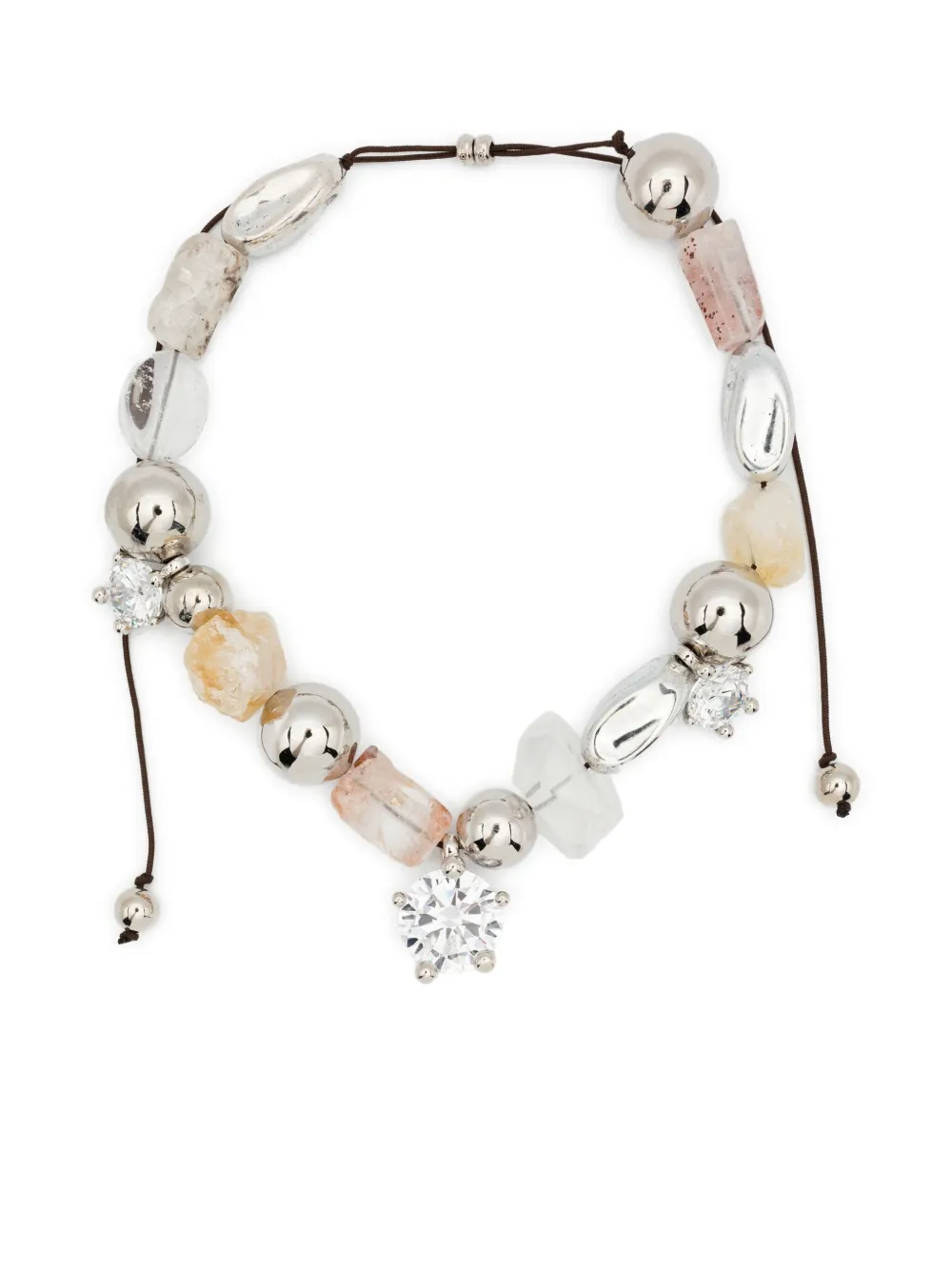 

Браслет Ascolto с бусинами и кристаллами Panconesi, черный