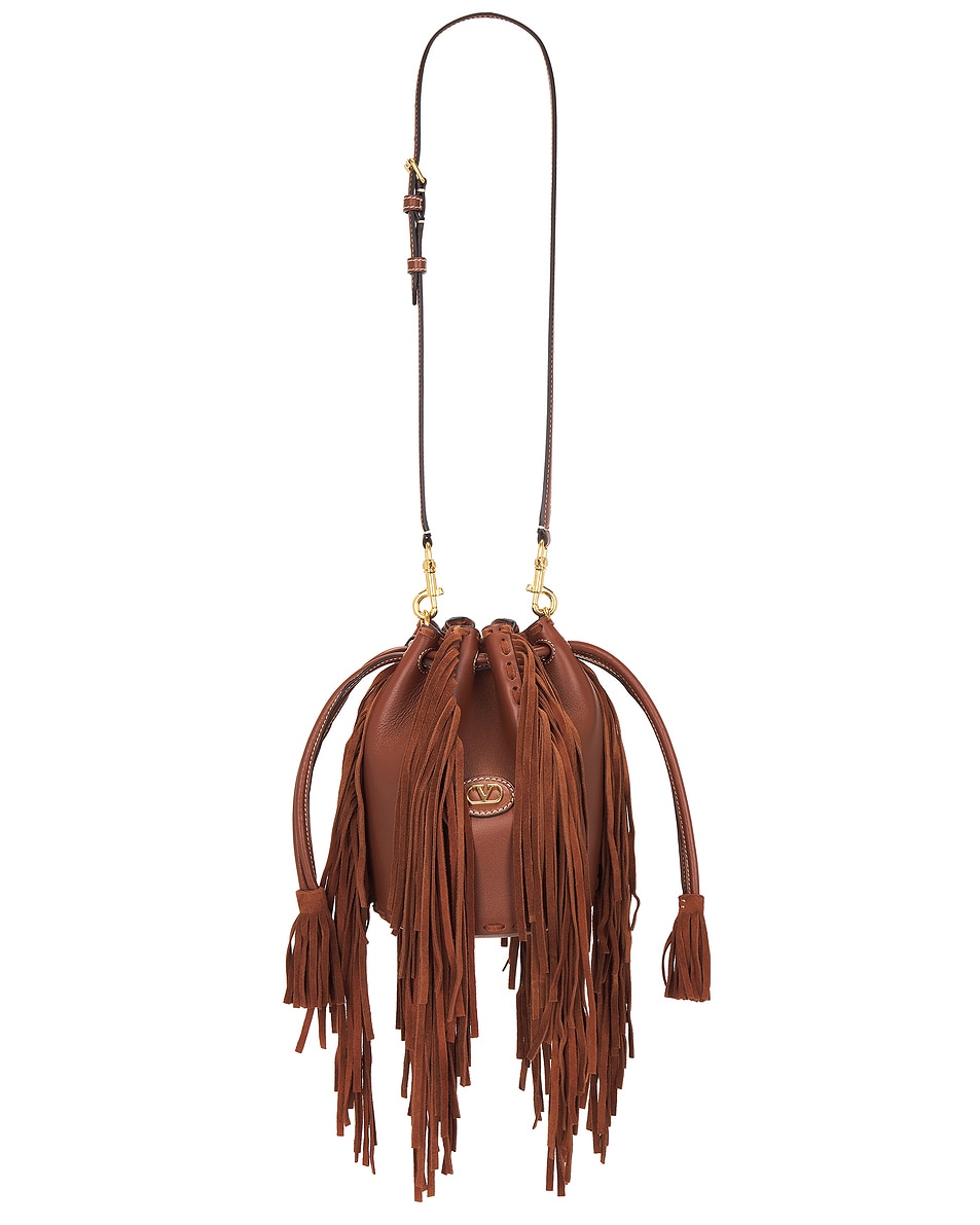 

Nellcote Small Drawstring Сумка Valentino Garavani, Deep Caramel