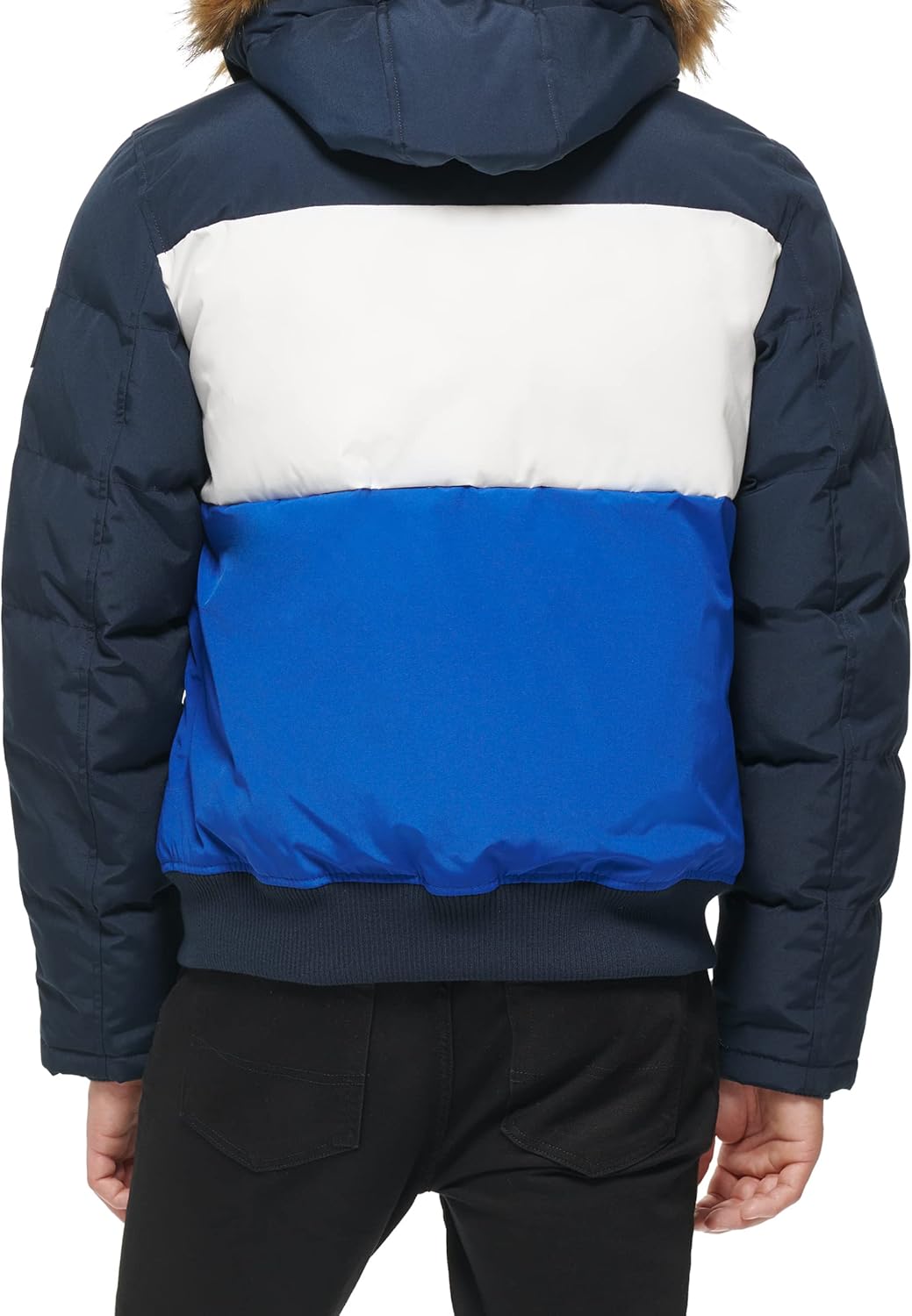 Мужская стеганая куртка-бомбер Tommy Hilfiger Arctic Cloth (стандартная и для больших и высоких), Blue Color Block — фото 4