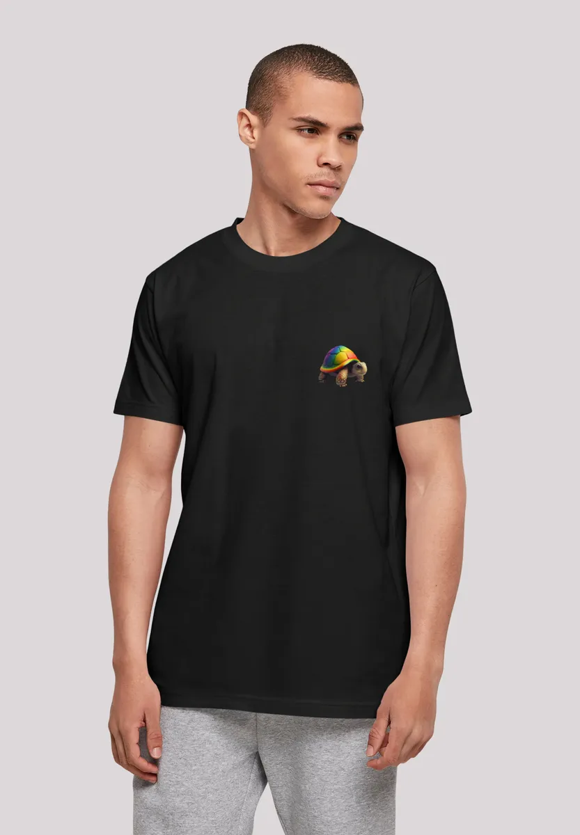 

F4NT4STIC Футболка "Rainbow Turtle TEE UNISEX", принт, черный