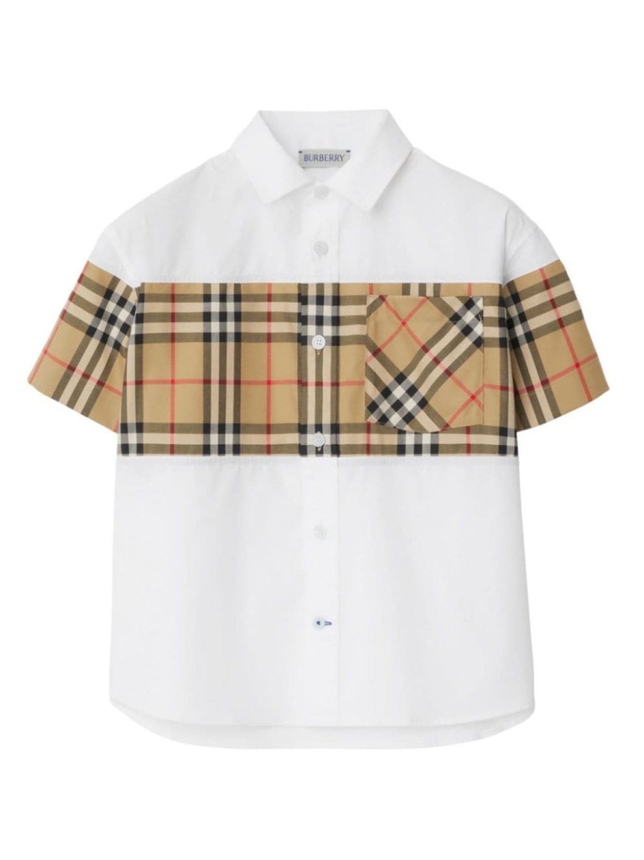 

Burberry Kids рубашка в клетку Vintage Check, белый