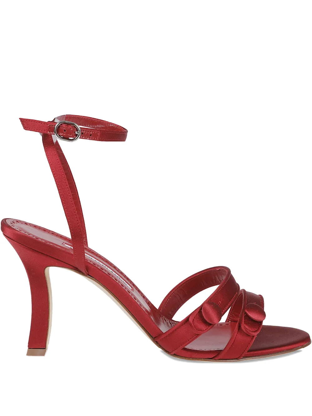 Босоножки Neusita на каблуке 90 мм Manolo Blahnik, красный