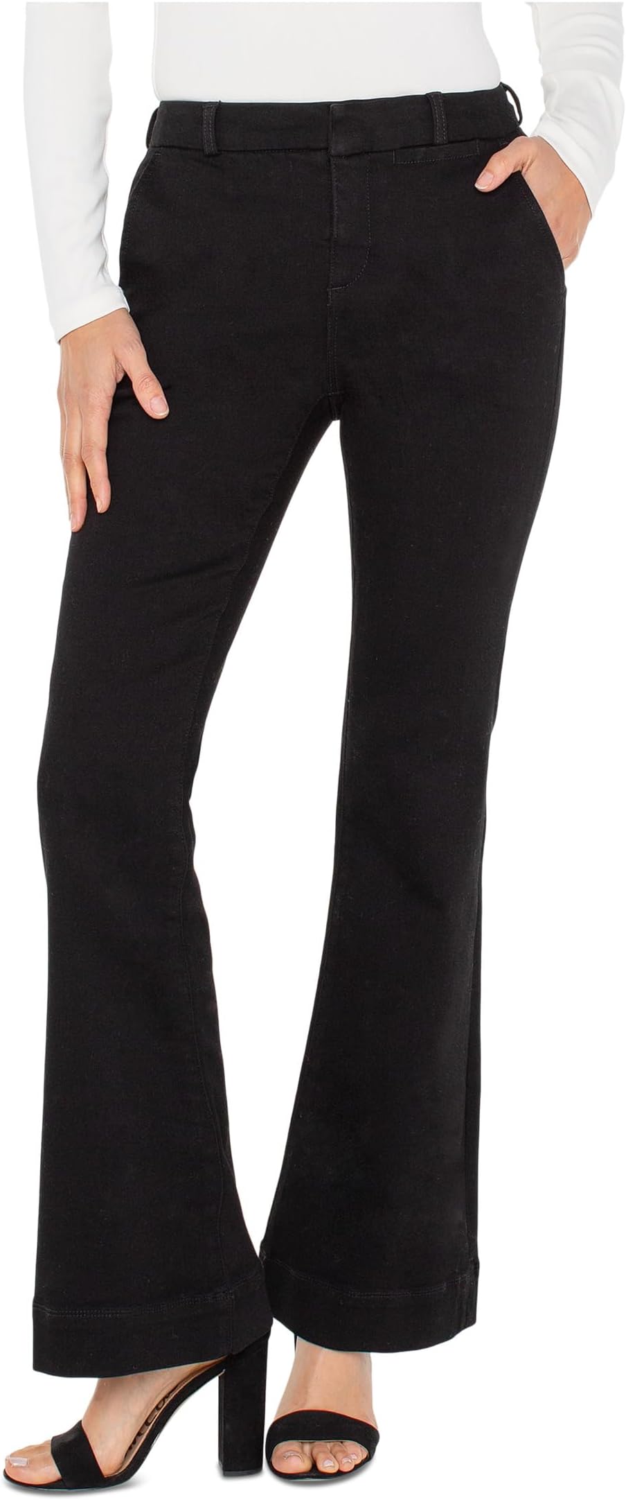 

Брюки Liverpool Los Angeles Mid-Rise Flare Trousers, цвет Black Rinse