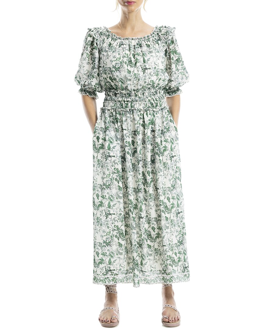 

Макси Studio Пышный рукав С затянутой талией Макси-платье Max Studio, белый