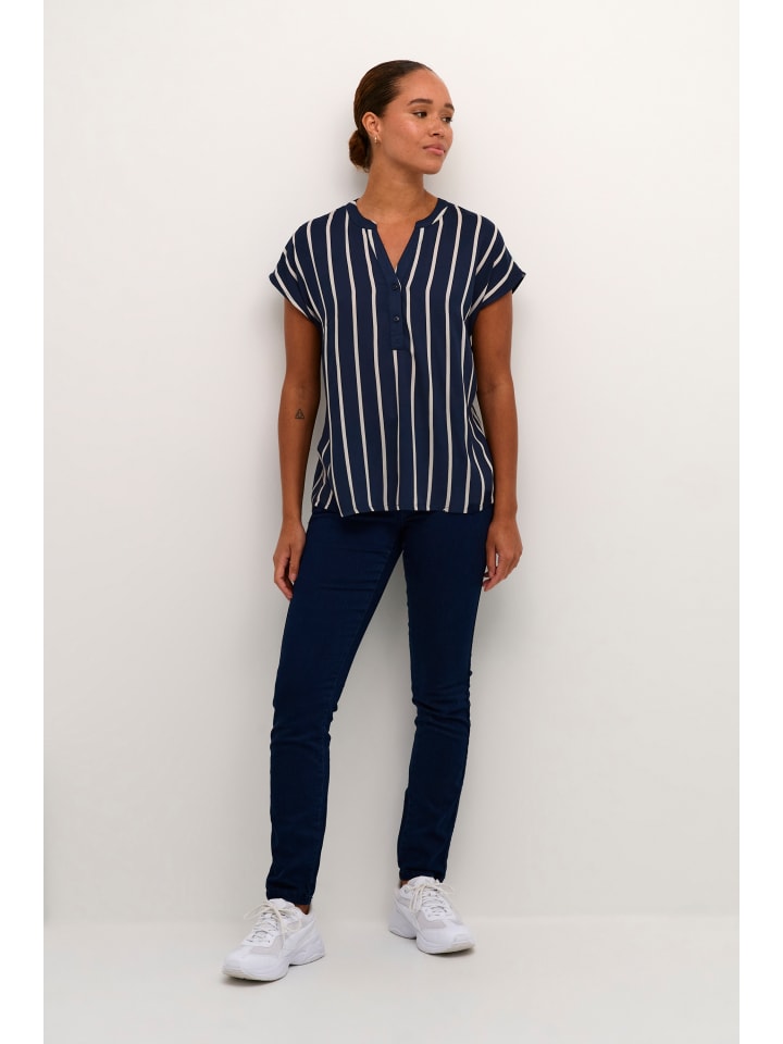 

Блузка Kaffe, цвет midnight marine/chalk stripe