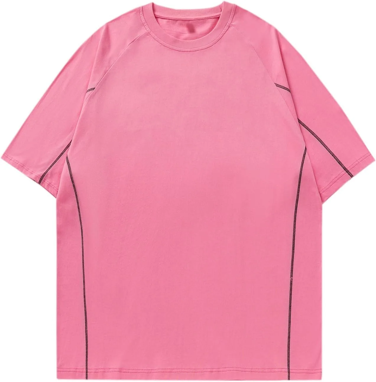 

Футболка мужская 2024 Oversized Cotton Crew Neck Short Sleeve