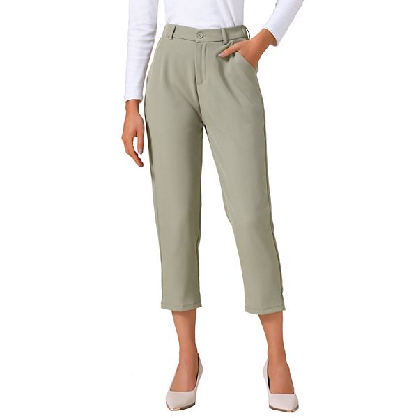 

Женские укороченные брюки для офиса с карманами Inspire Chic, Khaki