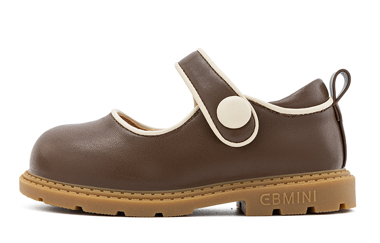 

Детские кожаные туфли для дошкольников EBMINI, коричневый
