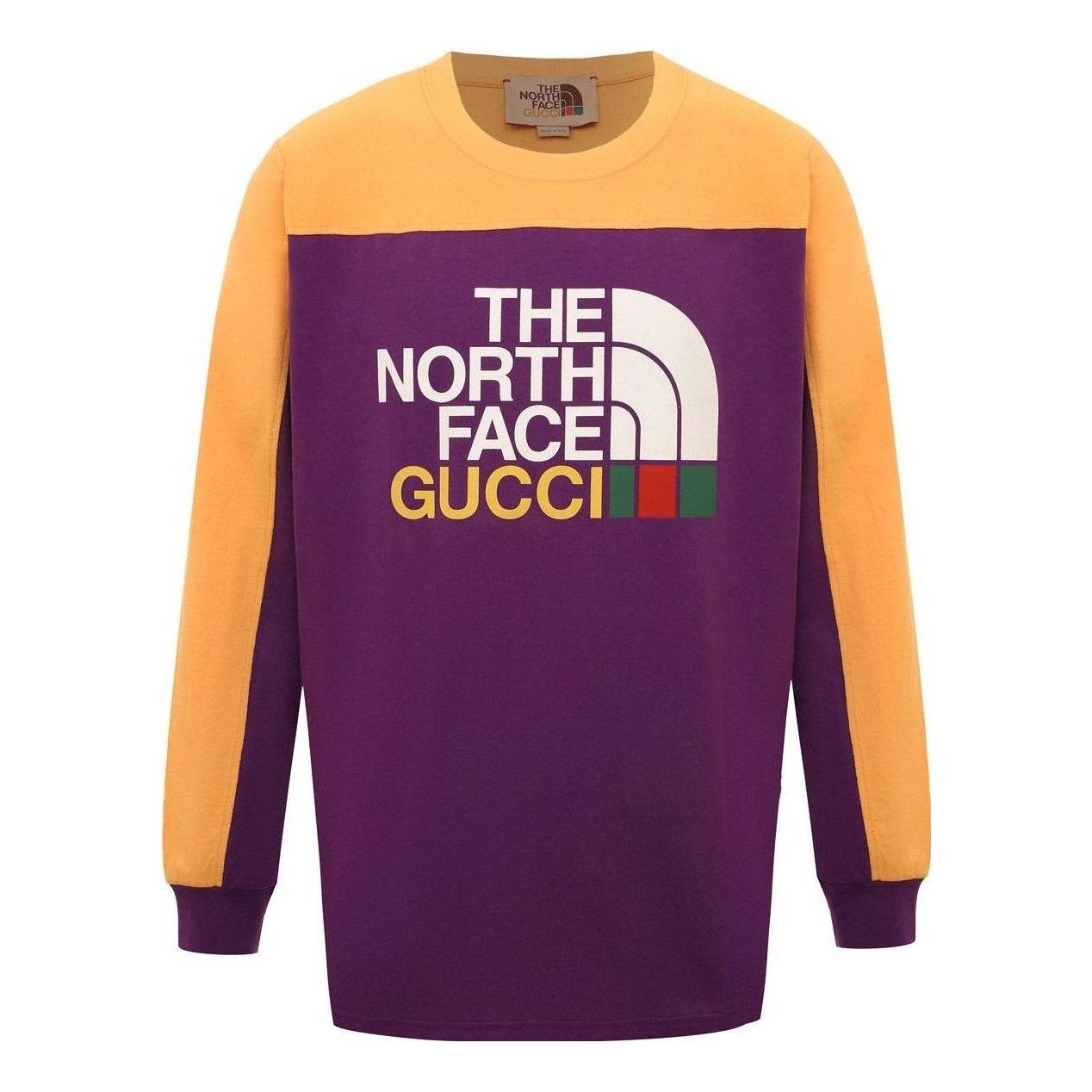 

Футболка Gucci x The North Face Long Sleeve Cotton T-Shirt 'Purple Yellow' 671439-XJDRA-5481, фиолетовый
