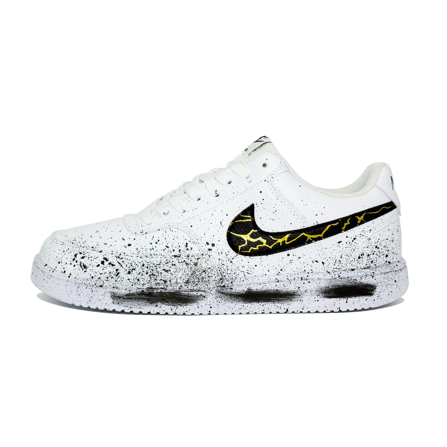 

Court Vision Gold амортизация устойчивость к истиранию противоскользящие низкие кроссовки для скейтбординга мужские черные Nike, белый