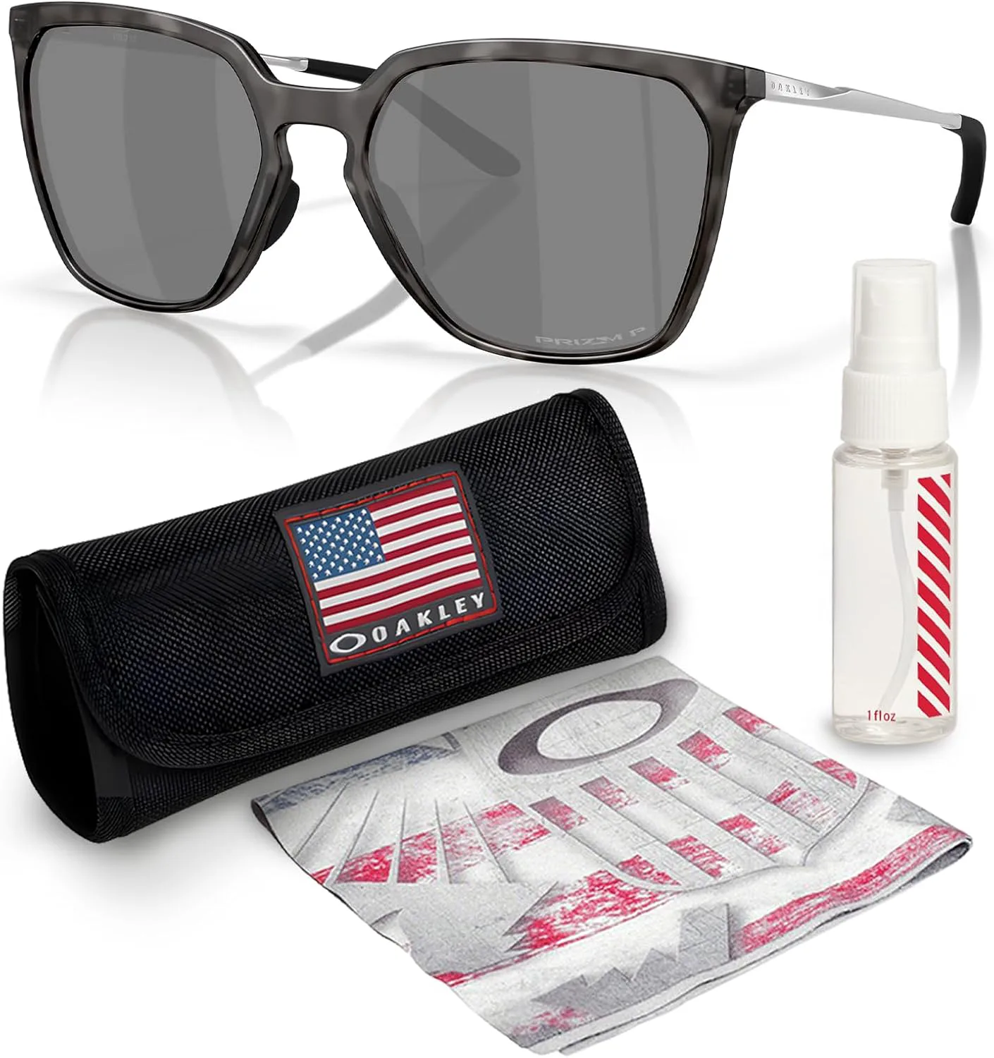 

Солнцезащитные очки Oakley SIELO SQ OO9480 прямоугольной формы в комплекте с официальным набором для очков, Matte Black Tortoise Frame | Prizm Black Polarized Lens